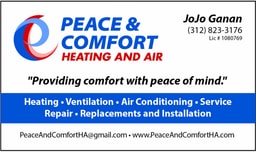 Peace & Comfort Heating and Air company logo